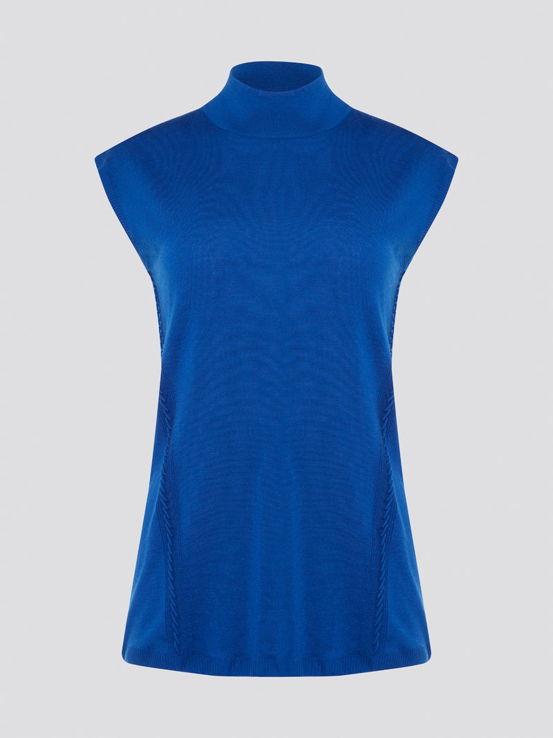 Transform your style with sleek sophistication in this stunning Blue Turtleneck Top by Roberto Cavalli. Crafted with luxurious fabric, this top features a flattering silhouette and eye-catching color that will make you stand out from the crowd. Elevate your wardrobe with this versatile piece that can be dressed up or down for any occasion.