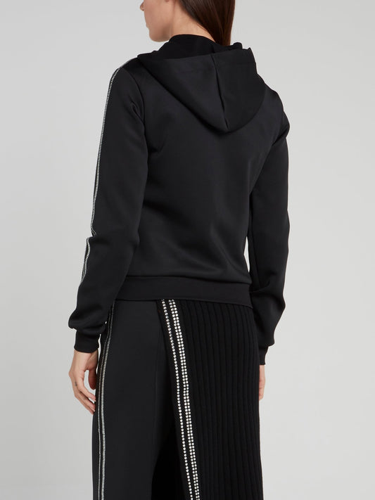 Чераня спортивная куртка с капюшоном и стразами