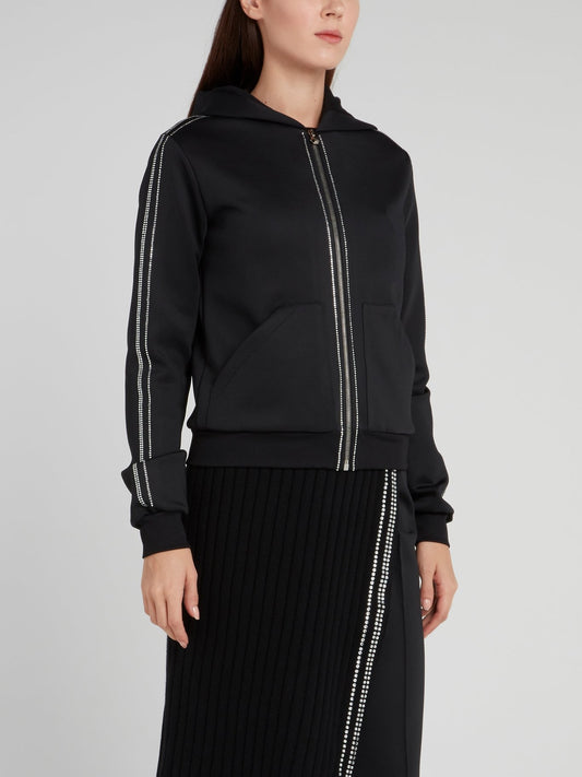 Чераня спортивная куртка с капюшоном и стразами