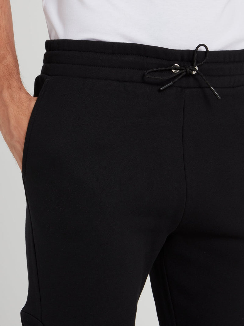 Черные хлопковые спортивные брюки