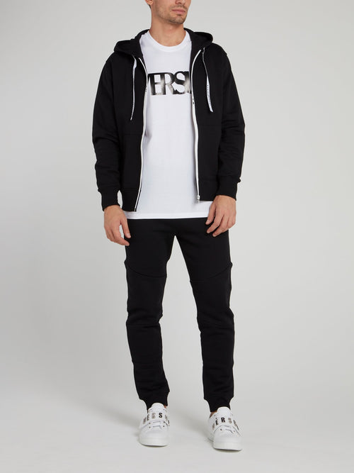 Черные хлопковые спортивные брюки