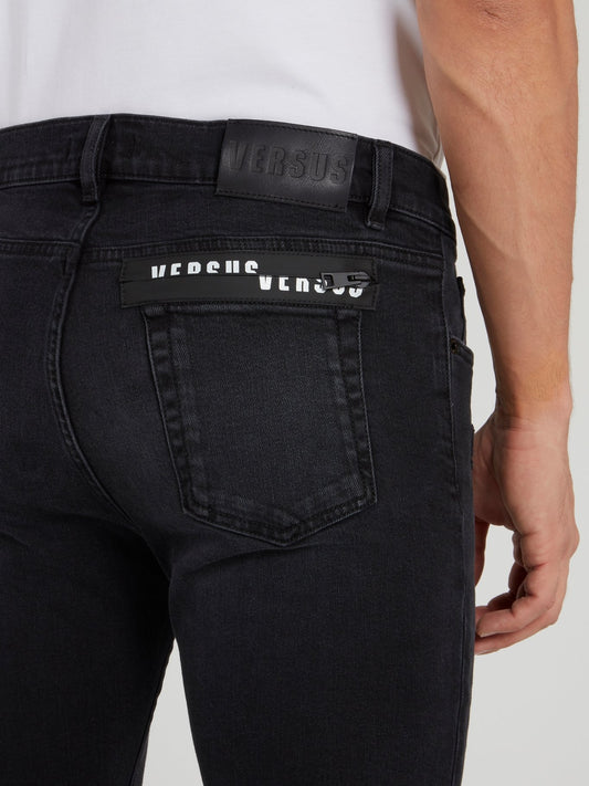 Выбеленные джинсы с рваной отделкой