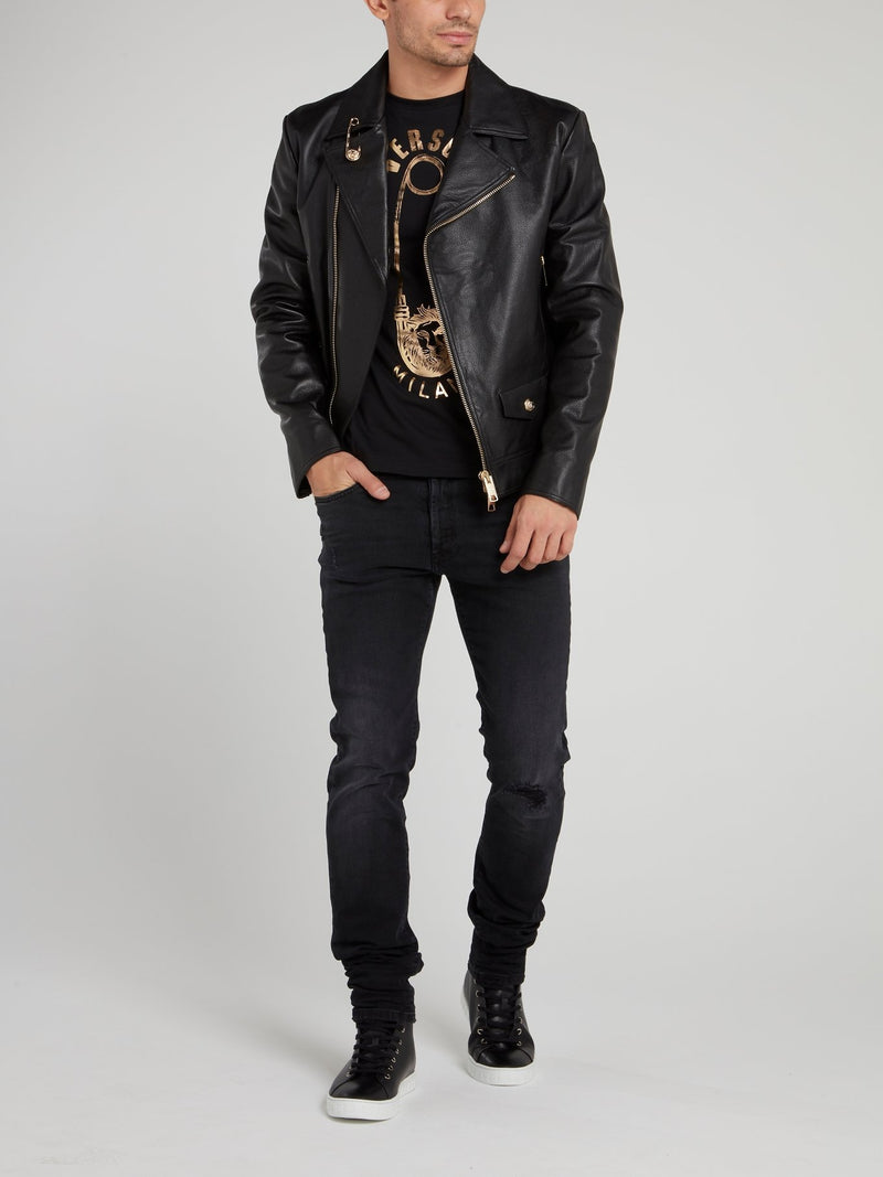 Выбеленные джинсы с рваной отделкой