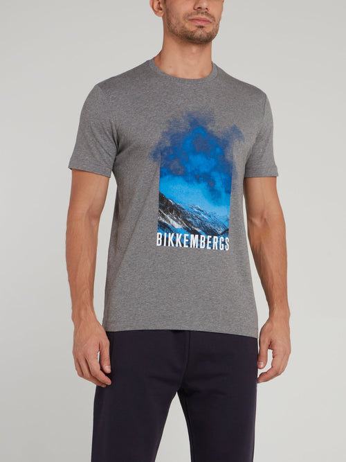 Серая футболка с рисунком