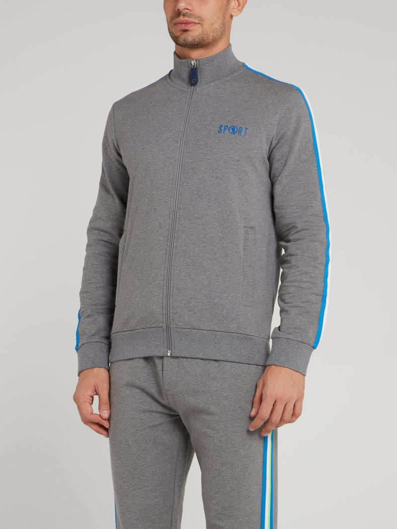 Серая куртка с логотипом Sport