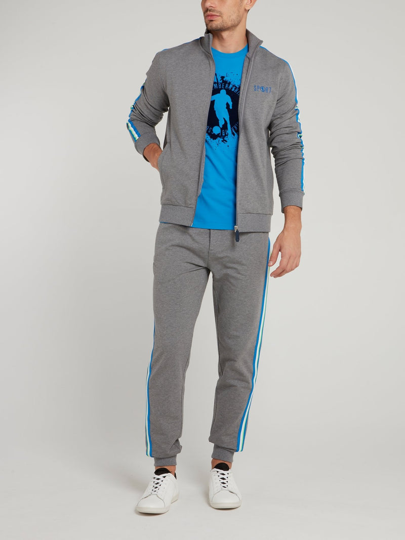 Серая куртка с логотипом Sport