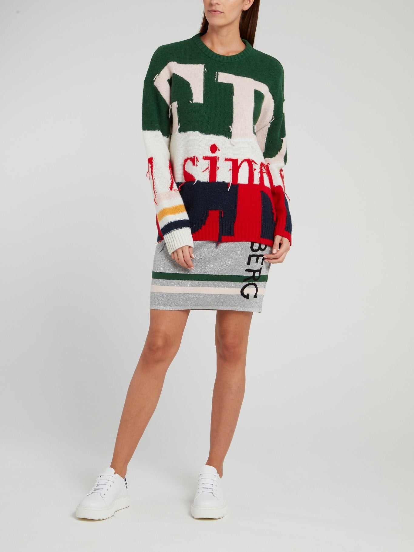 Юбка из вискозы с металлическим эффектом