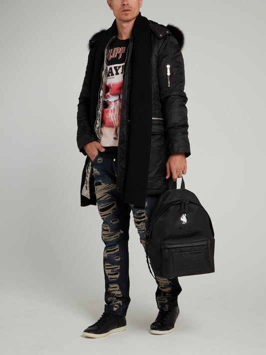 Черная футболка с рисунком Playboy