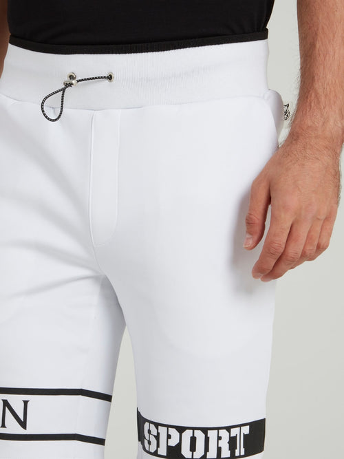 Черные спортивные леггинсы с надписями