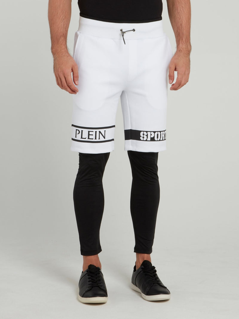 Черные спортивные леггинсы с надписями