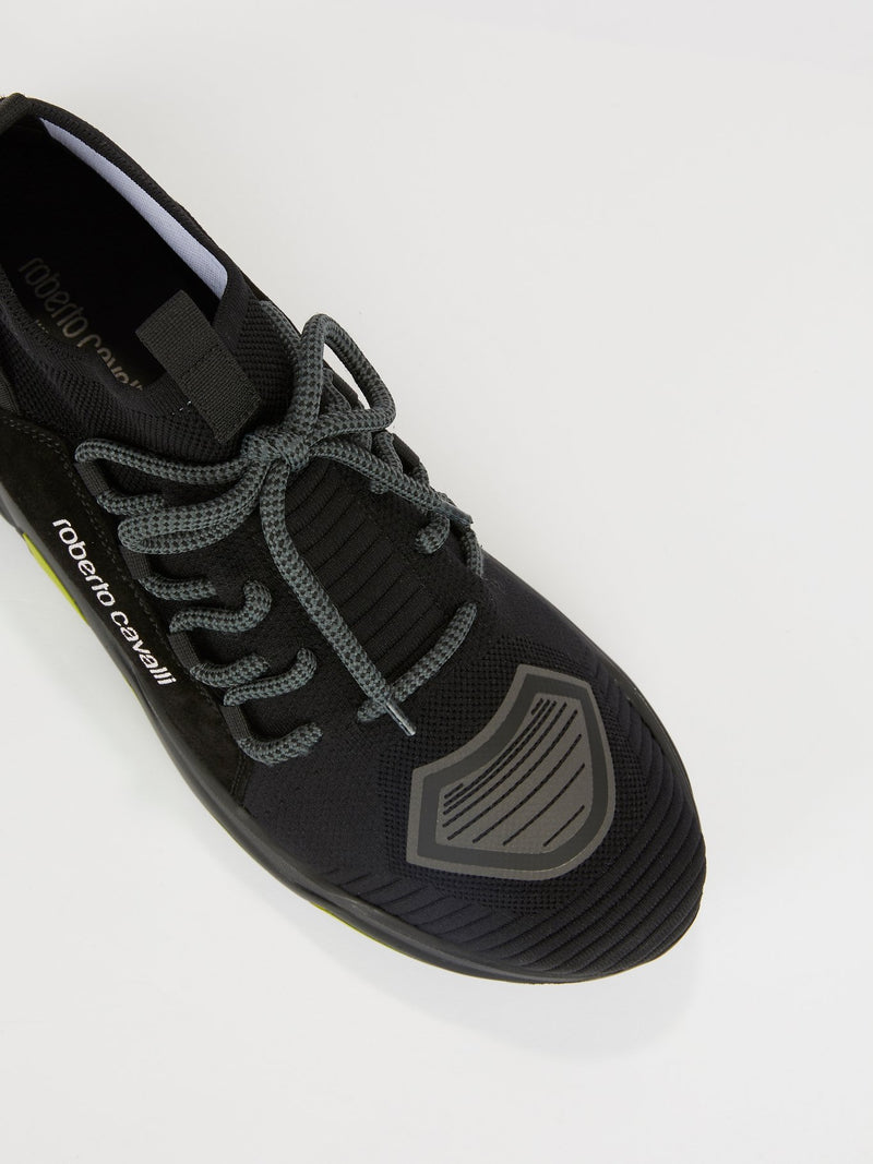 Черные низкие кроссовки на шнуровке