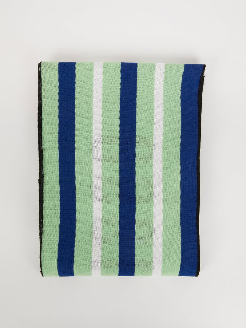 Шарф с узором шеврон и бахромой