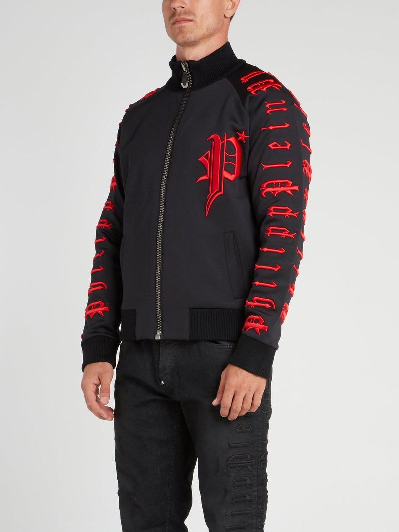 Черная спортивная куртка Gothic Plein