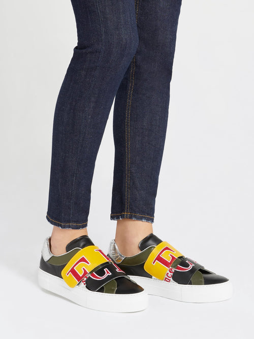 Кроссовки со вставками с металлическим эффектом