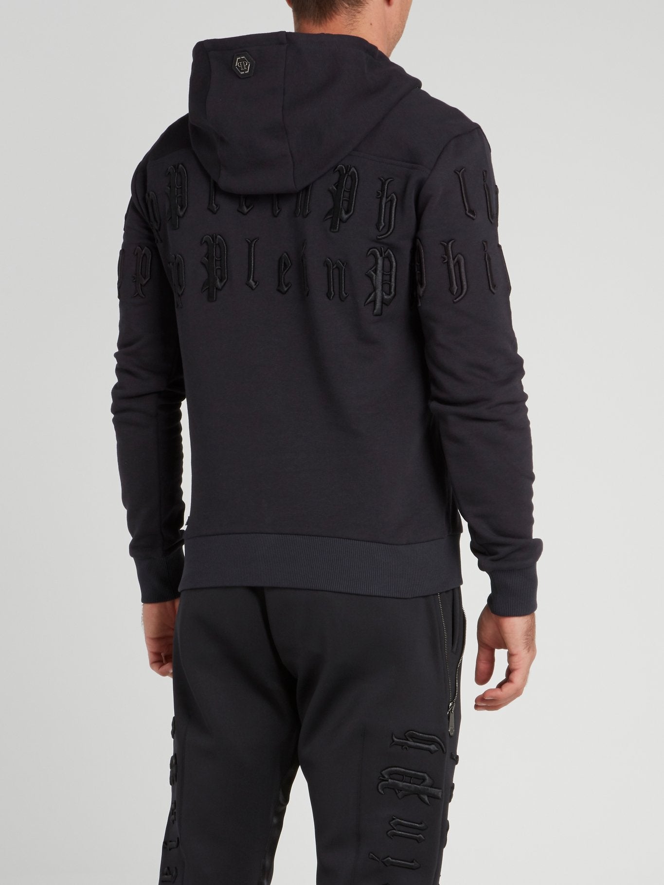 Темно-синее худи Gothic Plein