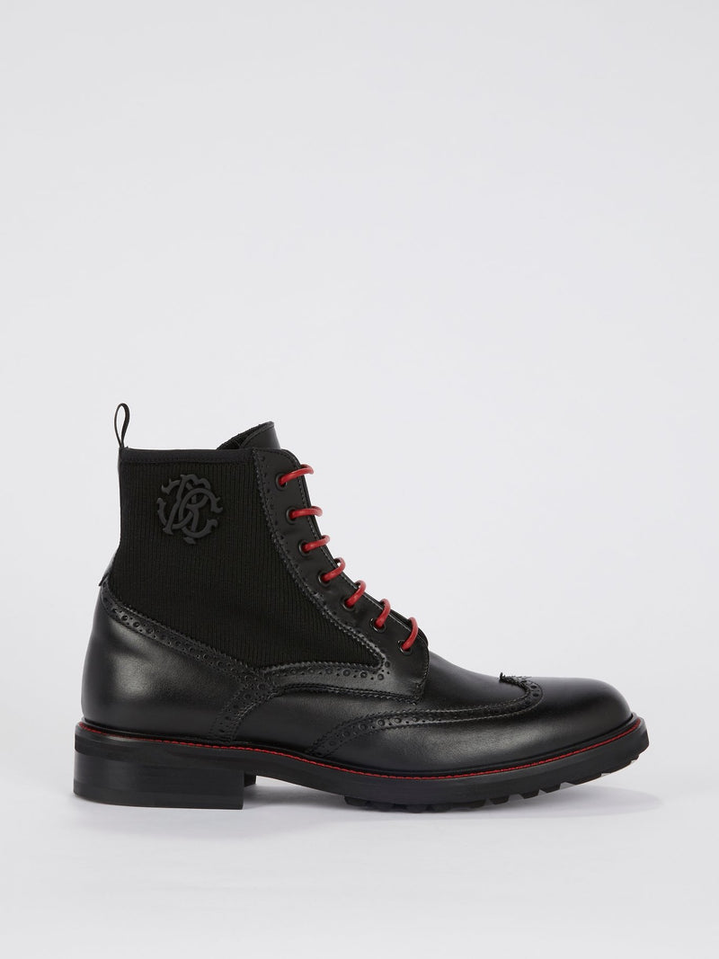 Черные кожаные ботинки