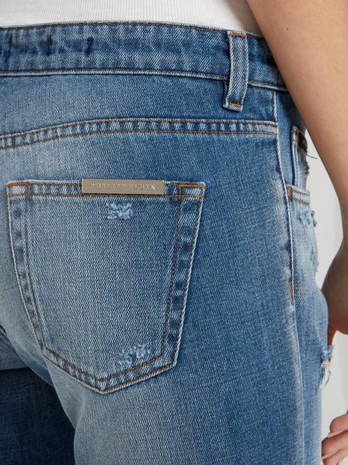 Укороченные джинсы-бойфренды Miss Plein