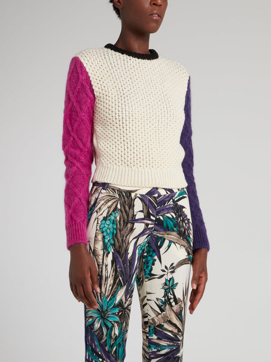 Colour Block Ribbed Sweater