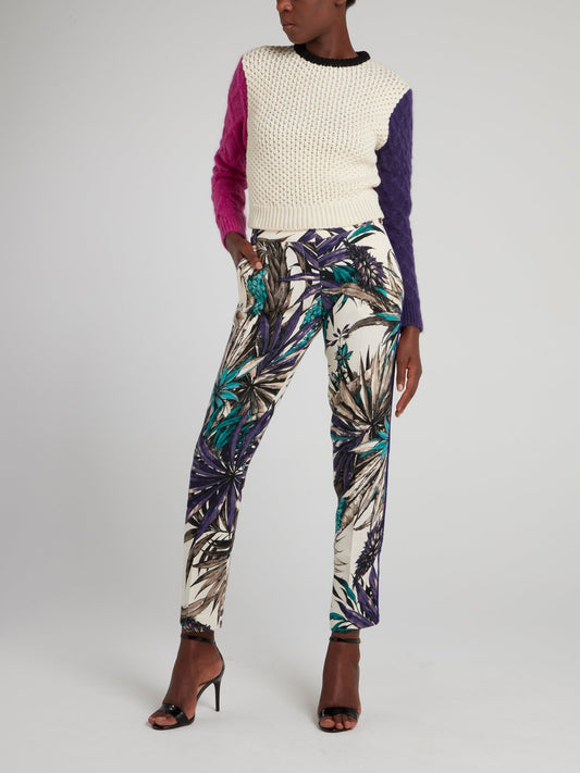 Colour Block Ribbed Sweater