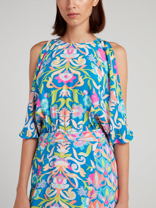 Floral Cold Shoulder Romper