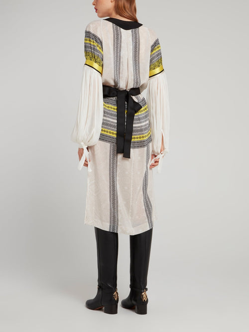 Платье-миди с рукавами 