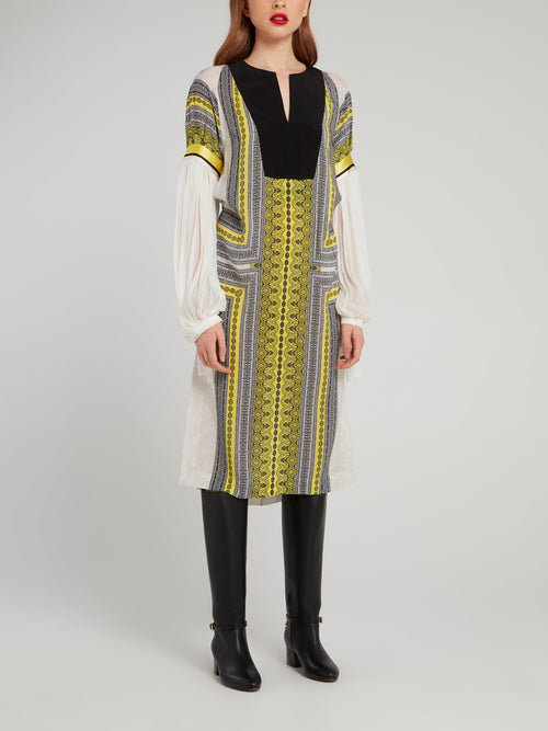 Платье-миди с рукавами 