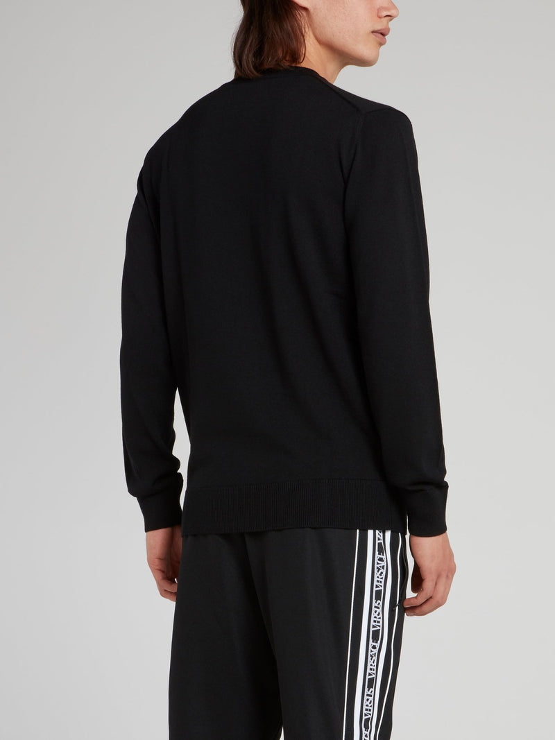 Черный джемпер с логотипом