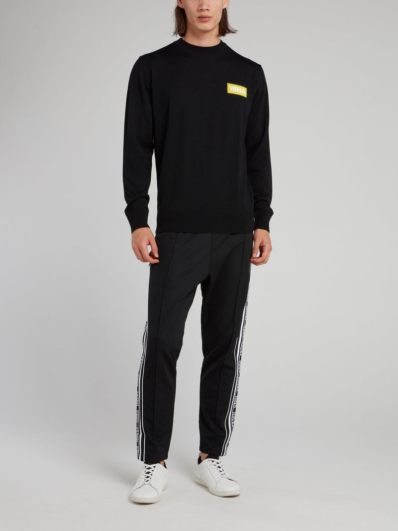 Черный джемпер с логотипом