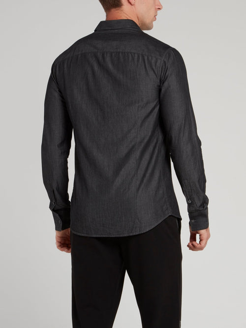 Серая рубашка с изображением черепа