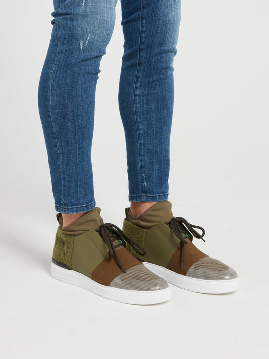 Дышащие кроссовки в стиле милитари