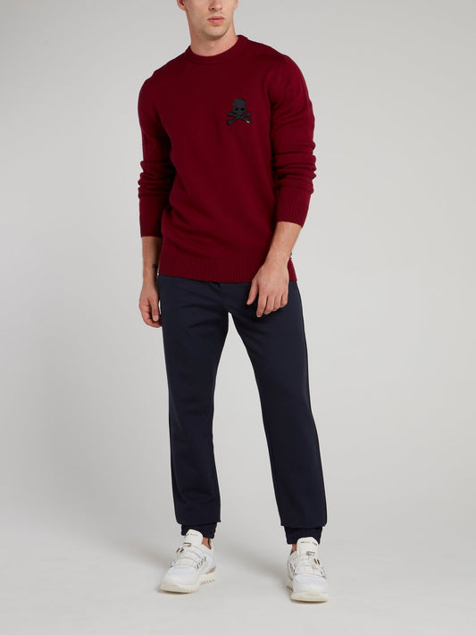 Темно-синие спортивные брюки со шнурком