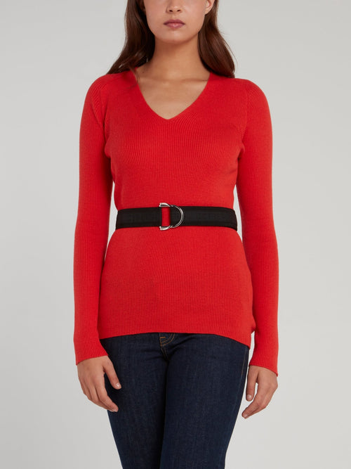 Черный ремень с логотипом