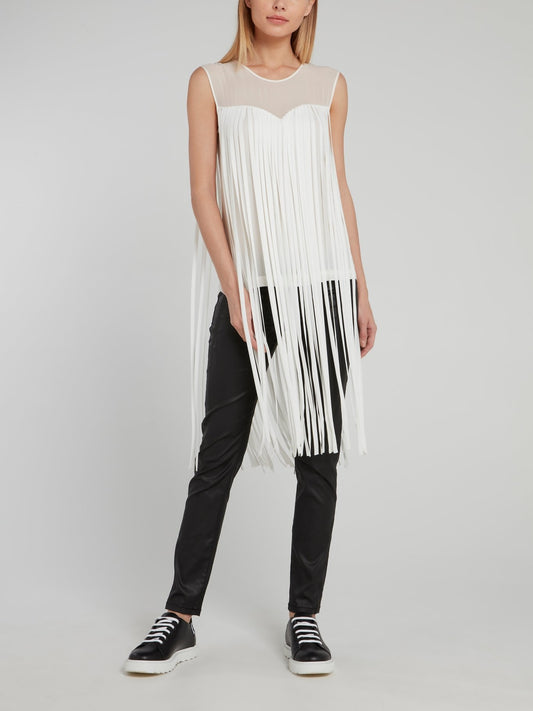 Long Fringe Mesh Panel Top