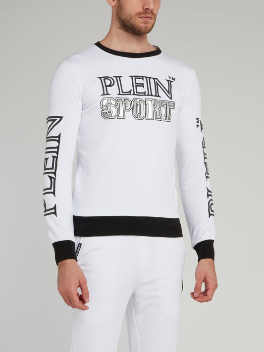 Свитшот с логотипом и черной окантовкой