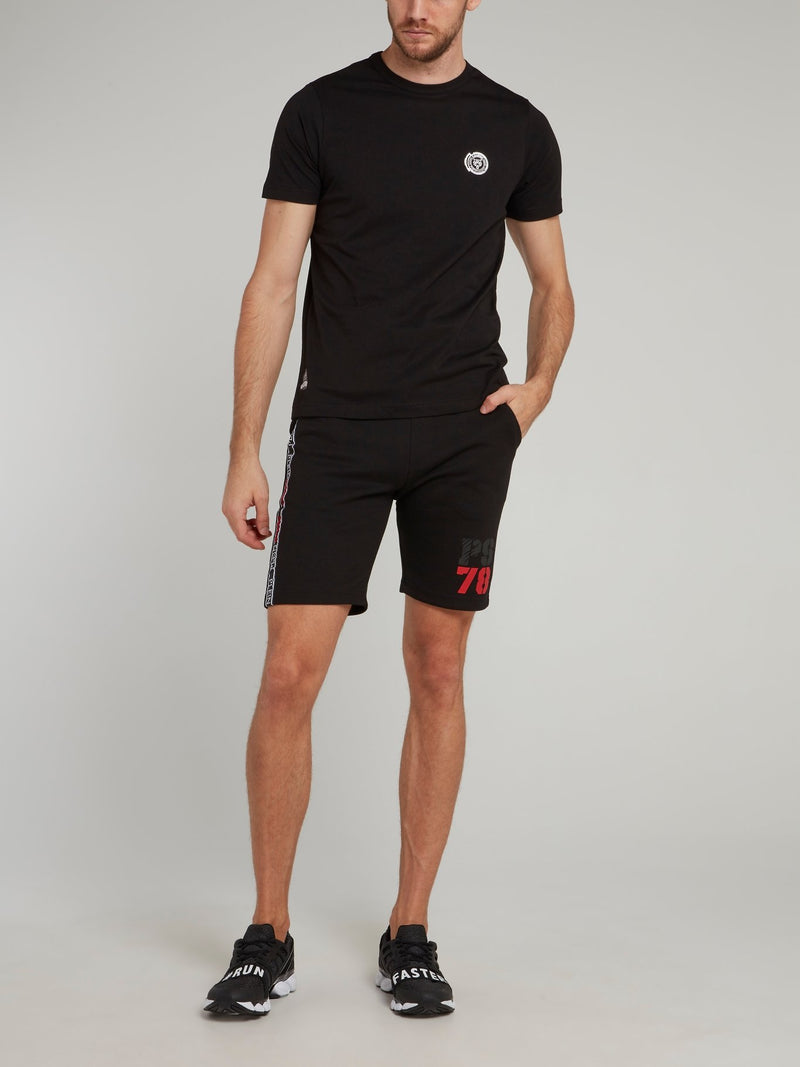 Хлопковая футболка с логотипом на спине