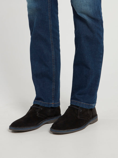 Черные замшевые оксфорды