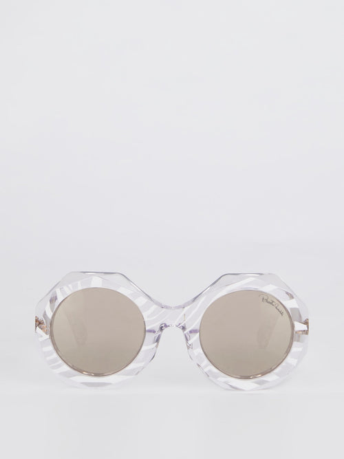 Smoke Mirror Crystal Sunglasses