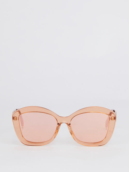 Pink Square Framed Sunglasses