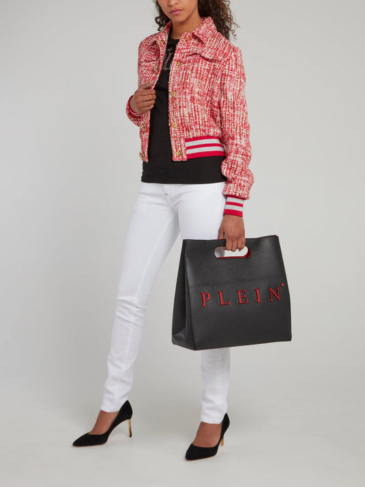 Белые классические джинсы скинни с логотипом