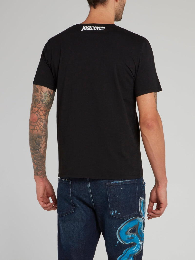 Черная футболка с рисунком Octoskull