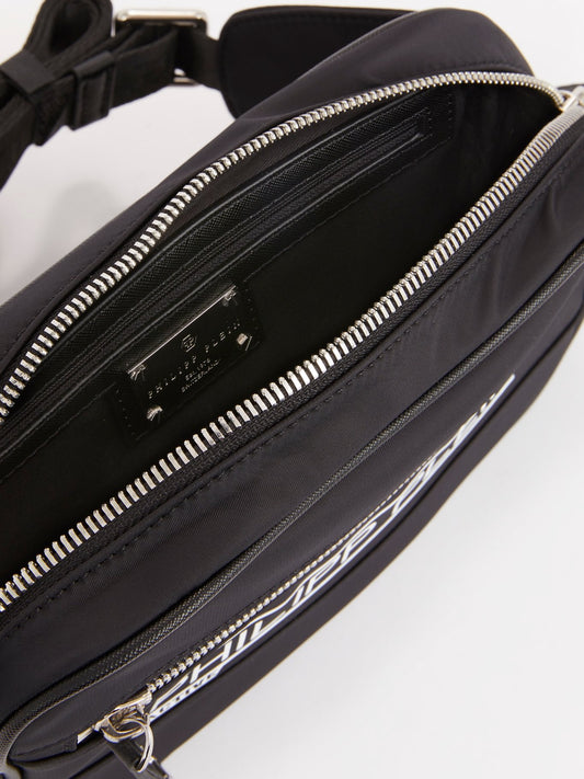 Черный клатч с логотипом