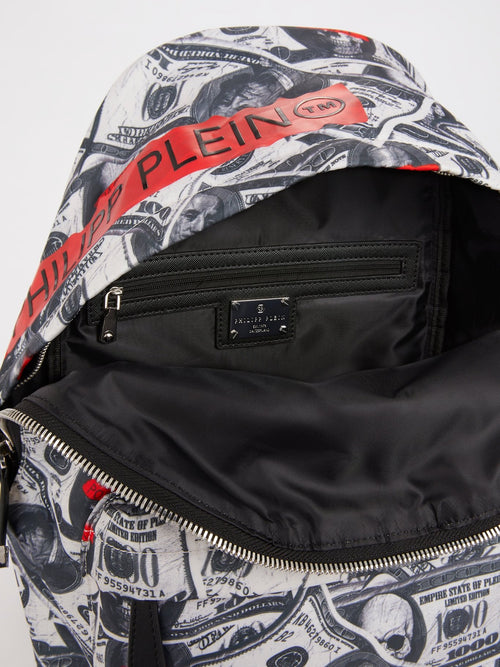 Рюкзак с логотипом и принтом Dollar Skull