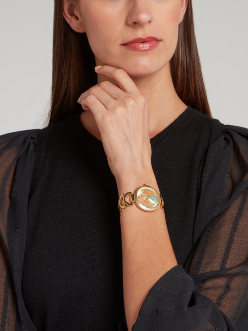 Часы из нержавеющей стали золотого цвета Magnifica