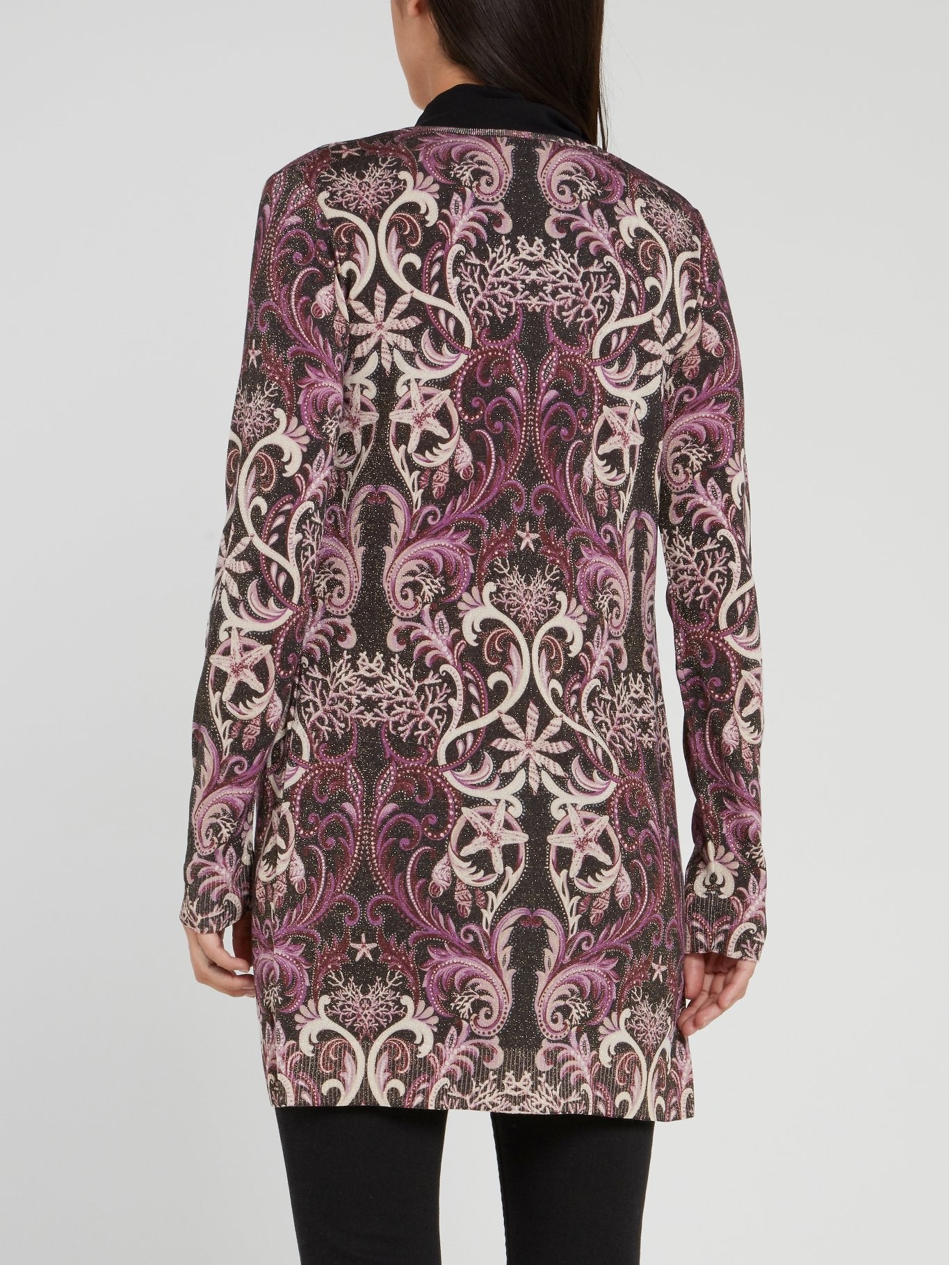 Кардиган с барочным принтом