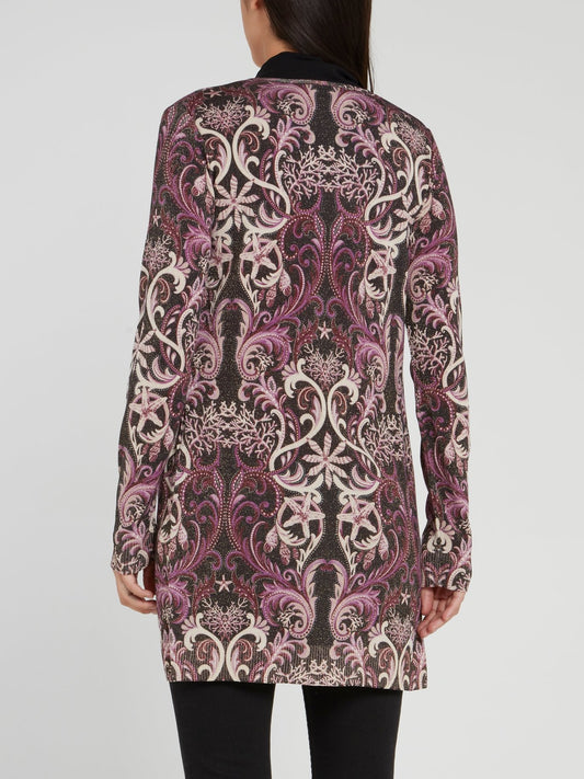 Кардиган с барочным принтом