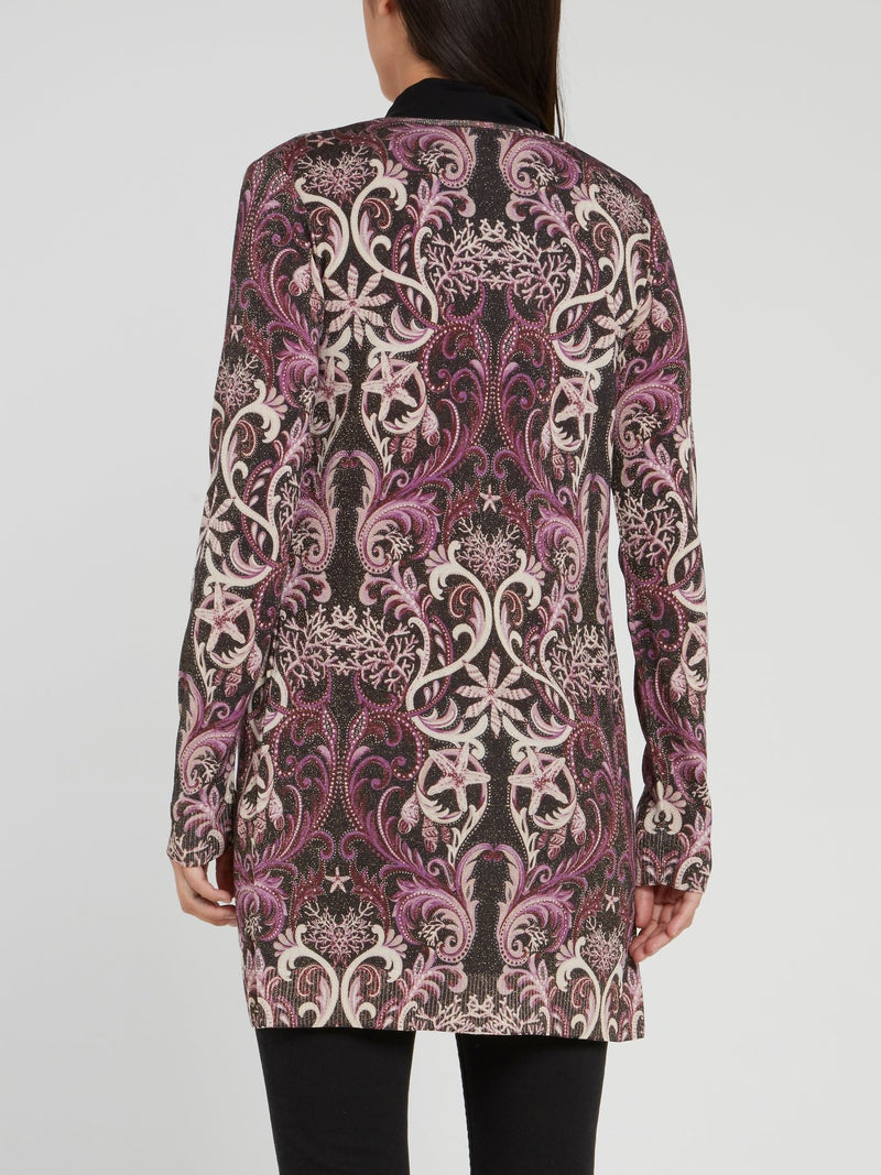 Кардиган с барочным принтом