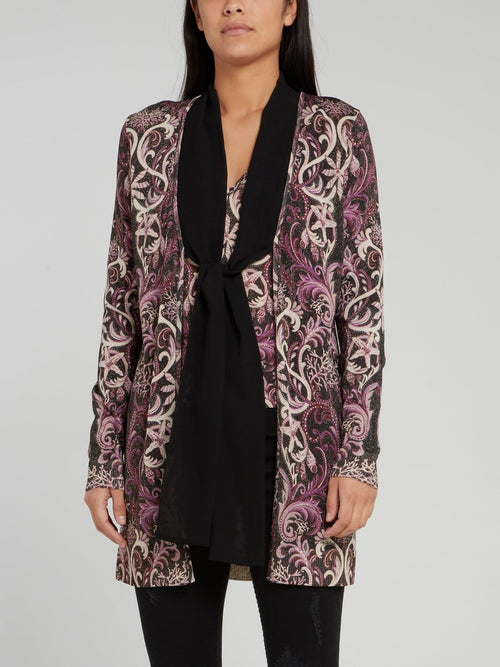 Кардиган с барочным принтом