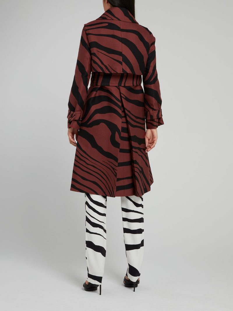 Тренчкот с анималистическим принтом