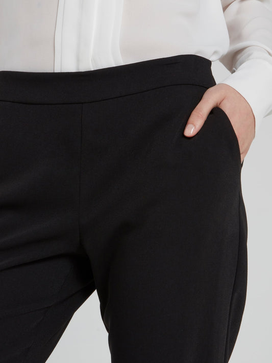 Черные спортивные брюки на резинке