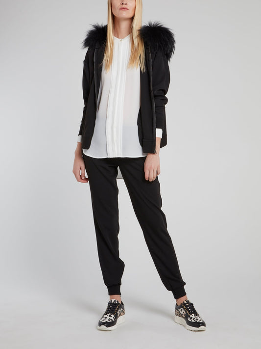 Черные спортивные брюки на резинке